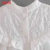 Women Oversized White Embroidery Romantic Ruffles Long Sleeve Ladies Loose Mini Dress Vestidos CE211 210416