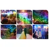 Newest LED RGB String Light With Remote Music Control Outdoor Hanging 11M*12PCS Dimmable Bulbs Strings Patio Fairy Garland Lamps for Cafe Party Garden