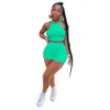 Dames Trainingspakken Designer Mouwloze Vest Shorts Effen Kleur 2 Stuk Jogger Sets Yoga Outfits Kleding Plus Size Sportwear 8 Kleuren