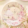 Dishes Plates Pastoral Bone China And Porcelain Cake Dish Pastry Fruit Tray Ceramic Tableware Steak Dinner L17277179