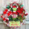 Рождественские мешковины венок Grinchs Realer elf ноги застрял рождественские гирлянды украшения дерева смешные украшения двери фаршированные кукла H1112