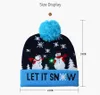 Donna Uomo Unisex Natale LED Cappello Beanie Berretto in maglia Light Up Xmas Cap Costume Cappello natalizio