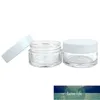 Flaska 10st 2g / 3g / 5g / 10g / 15g / 20g Plast Klar kosmetisk burkar Behållare Vit Lid Lotionflaskor Face Cream Provpottar Gelboxar