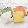 H.SA Herbst Winter Frauen Casual Pullover Zitrone Obst Stickerei Jumper Japanische Gelb Pull Pullover Gestrickte Top 210417
