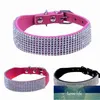 Bling Full Rhinestone Dog Collars dla psów Koty Regulowane PU Skórzane Pet Puppy Collar Naszyjnik 1 Sztuk Dostawy Kot Prowadzi Cena Fabryczna Ekspert Projekt Quality Najnowsze