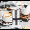 Koffie koffiekeuken, Dining Bar Huis GardenCoffee Molen Roestvrij staal Hand Crank Slijpen Contical Ceramic Grinder Handleiding met Snijder