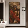 Décoration de la maison Hd imprimé photos mur oeuvre aquarelle 1 pièces jésus Christ modulaire affiche toile peinture pour salon