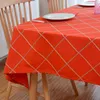 Grille N complexe broderie s Solid Table Cover Stand Festival Polyester Cotton Natural Posé Drop 210626