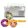 Etl 2 panelas com 10 baldes de rua alimentar equipamentos cozinha frita sorvete máquina de rolo sorvete