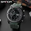 Sanda Orologi da uomo Orologi sportivi militari Orologio digitale impermeabile Orologio da uomo Orologio da uomo Relogio Masculino Erkek Kol Saati 6012 Q0524