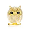 Gold Owl Brooch Pins Gold Bird Pearl Brooches Business Suit Dress Tops Corsage for Women Men Fashion Jewelry Will and Sandy