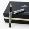 Jinhao 5000 Vintage Luxurious Metal Fountain Pen Beautiful Dragon Texture Carving, Golden Ink For Office Business Pens