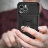 Phone cases tpu pc Anti-fall shockproof protection For iphone 13 pro max 12 11 8 plus with push pull camera close window car magnetic bracket ring protective cover