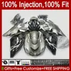 Injection Fairings For KAWASAKI NINJA ZZR 1400 CC ZX 14R 14 R ZZR1400 06-11 4No.30 ZX14R 06 07 08 09 10 11 ZZR-1400 ZX-14R 2006 2007 2008 2009 2010 2011 OEM Bodys silvery grey