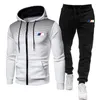 Men's Tracksuits 2021 Fashion Autumn Winter Trousers Hoodie Pullover Two-piece Jogging Suit M-3XL Cotton Track Field Sports
