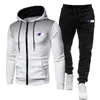 Męskie Dresy 2021 Moda Jesień Winter Spodnie Bluza Sweter Dwukierki Dwuczęściowy garnitur joggingowy M-3XL Bawełniany Track Sports