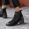 ALLBITEFO size 34-42 suede real genuine leather women boots round toe autumn fashion high heel shoes boots women's ankle boots 210611