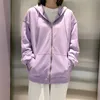 Felpe con cappuccio da donna Felpe con zip Felpa con cappuccio da donna Camicie oversize Felpa con cappuccio viola oversize Felpa con cappuccio Brandy Melville Y2K Girl