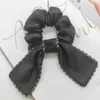 2021 Fashion Jewelry For Women Black Leather Design Real Lambs Skin Beautiful Girls Hair Wear Jewelry Hair Luxury Top Jewelry287D