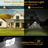 2 / 4PCS 40 LED Solljus vidvinkel Utomhusvägglampa 10m Sensoreringsavstånd 120 grader 150 Lumen 4 Luminescerande ytor - 2st