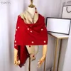 180-70 CM Sjaals Merk dames gekleurde draad sjaals Mode toerisme zachte Designer luxe geschenk lange afdrukken kasjmier Sjaal Zwart