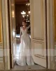 luxury Mermaid Wedding Dresses Long Sleeve beach Lace applique Beaded detachable train Wedding Bridal Gowns Vestido De Novia223L