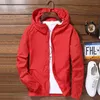 Männer Wasserdicht Wind Breaker Mantel Reißverschluss Hoodie Jacke Schnell Trocknend Sport Outwear XRQ88 211011