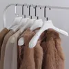 Clothes Hangers for Coats Garment and Fur Cloth Holders Thick Wide Shoulder White Plastic Storage Racks RH1680