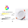 Downloads 4 "Wi -Fi Led Downlight Dimning Smart Lamp Induction Teto Spot Light 12W Painel redondo embutido