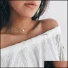Chokers Necklaces & Pendants Jewelry Tiny Heart Necklace Sier Gold Statement Chain Pendant Gift Choker For Women Drop Delivery 2021 Riqco