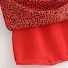 Vintage bohemian dress elegant sexy red mini casual short sleeve club party es Korean fashion boho beach vestidos 210521