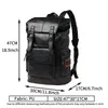 Men's Large Leather Laptop Travel Backpack Man Big Capacity Black Business Bagpack School Male Shoulder Bag