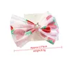 Lente zomer meisjes schattige print chiffon grote boog kroon haarspelden zoete hoofdband haarclips barrettes mode haaraccessoires