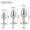 NXY Sex Anal toys OMYSKY Metal Crystal Plug Stainless Steel Booty Beads Jewelled Butt Toys Products for Men Couple Smooth Touch 1202