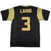 Custom Ceedee Lamb 3 # Foster High School Fotboll Jersey Stitched Black Any Name Number Size S-4XL Jerseys Toppkvalitet