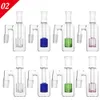 Glasschatzfänger 14mm 18 mm 4,4 Zoll Rauchzubehör Mini Bong 6 Stile Aschokatcher Dicke Pyrex Clear Bubbler Aschokatcher 90 Grad Rauchpfeife