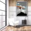 Modern Abstract Canvas Painting Natural Scenery And People Art Print Poster Living Room Decoration Office Wall Picture