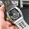 Heren luxe roestvrijstalen limitde-editie automatisch mechanisch horloge ontwerp horloges rubberen band RM11-03211I
