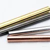 214*9mm 304 Colorful Stainless Steel Straw Reusable Drinking Straws Straight Metal Straw Tea Coffee Tools T500613