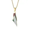Łańcuchy stali nierdzewnej Izrael Palestyna flaga flaga wisidanta Naszyjniki Kobiety Prezenty Srebrny Złoty Kolor Ethic Jewelry3704994