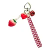 Porte-clés mignon fille coeur simulation nourriture jouer petite fraise cuite au four patate douce porte-clés AirPods pendentif amoureux clés de voiture Miri22