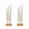 Tło weselne Stick 12 Heads Candelabra Wedding Aisle Decor Gold Tall Event Tabela Centerpieces na stoiska ślubne SN6247