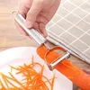 Pelador de acero inoxidable Patata Pepino Zanahoria Rallador Cortador Verduras multifuncionales Doble cepillado Slicer Peeling Herramientas Cocina T2I53271