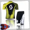 Scott Team Cycling Kortärmad Jersey (Bib) Shorts Sets Mens Sommar Andningsbara Väg Cykel Kläder MTB Bike Outfits Sport Uniform Y210414178
