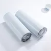 20 Unzen weiße Tumbler-Edelstahl-Pokal gerade lnsulierte Sublimationsrohlings-Wasserflasche mit geschlossenen Deckel-DIY-Becher