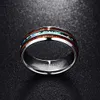 Nuncad US Size 8mm Hawaiian Koa Wood and Abalone Shell Tungsten Carbide Rings Wedding Bands for Men Comfort Fit 5-14 210701