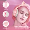 K9 Cat Ears 소녀 헤드셋 Catear 재미있는 게임 헤드폰 마이크 RGB Luminous Stereo Music Noise Reduction Eorphone