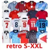 Retro Classic Soccer Jerseys 1990 1992 1994 1998 2002 Zestawy zaciemnienia Pucharu Świata Mash 1980 1982 1989 Vintage 1996 Gascoigne Owen Gerrard Football Shirt