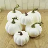 6/12Pcs Set Halloween Artificial Mini Pumpkins Foam White Thanksgiving Autumn Harvest Pumpkin Decorations Prop Y0829