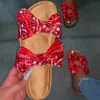 Sandales d'été femmes pantoufles glisser soie nœud chaussures plates dames chaussures de plage pantoufle mode sans lacet Sandalias Mujer 2020 Y0721